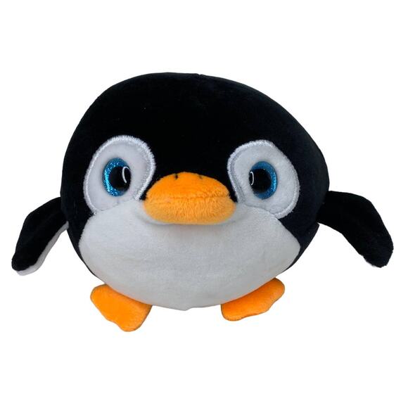 Penguin Smooshimals 6" Round Plush Toy Factory Stuffed Animal 5" - Picture 1 of 7